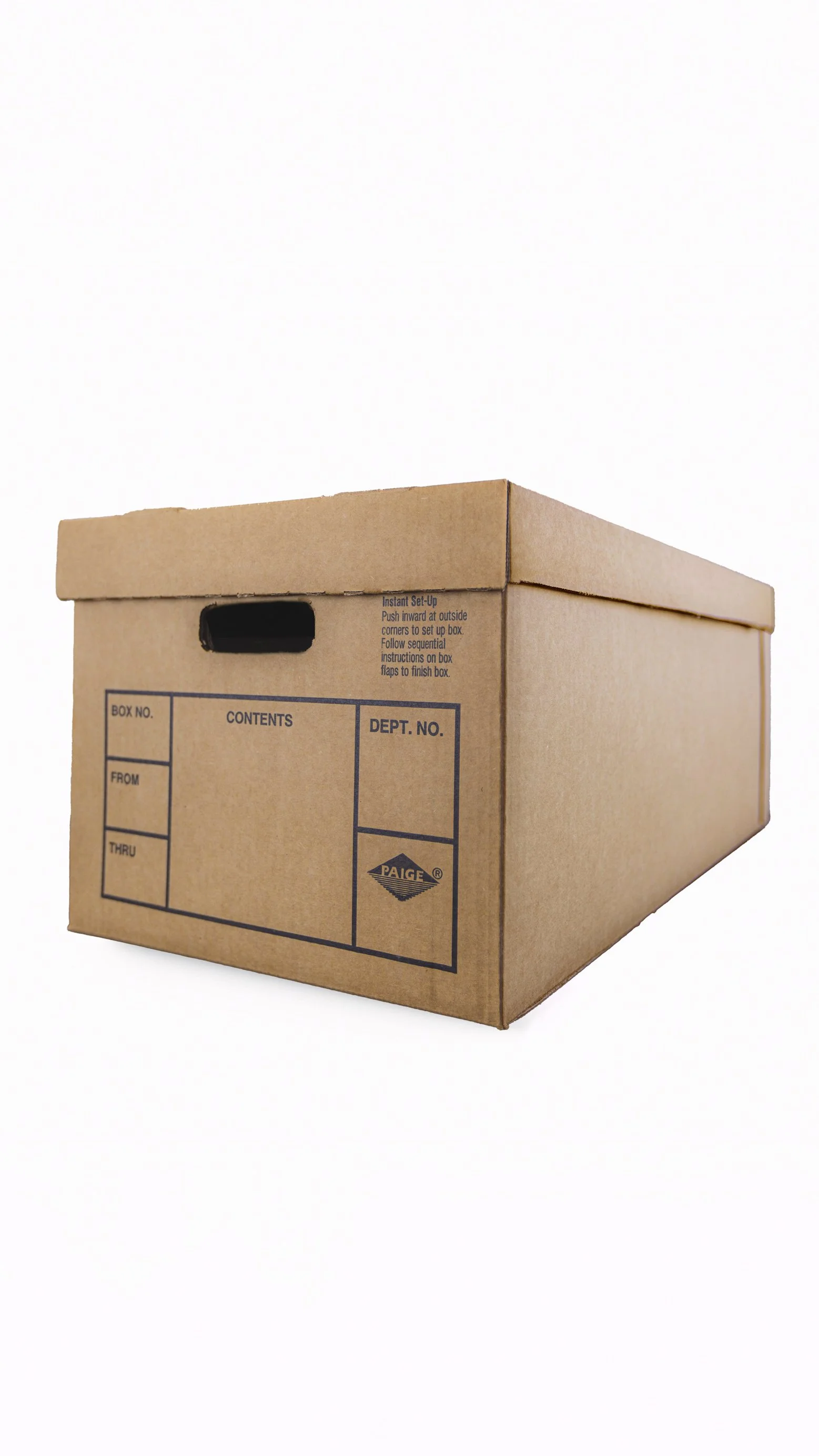 Case of 10 Letter-Sized Document Storage Boxes with Lids - Long